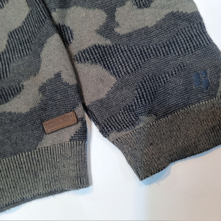 پلیور بافت مردانه طرح چریکی Garcia Jeans هلند | 100% کتان | سایز M