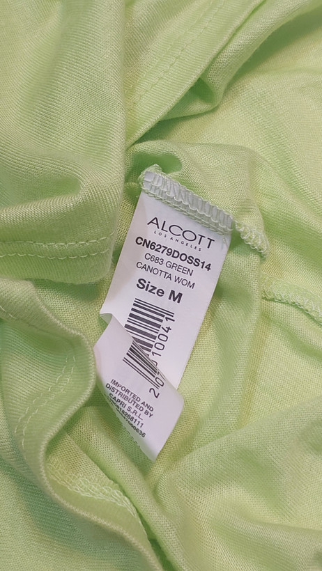 تاپ نخ ویسکوز زنانه آلکات Alcott سبز سایز M
