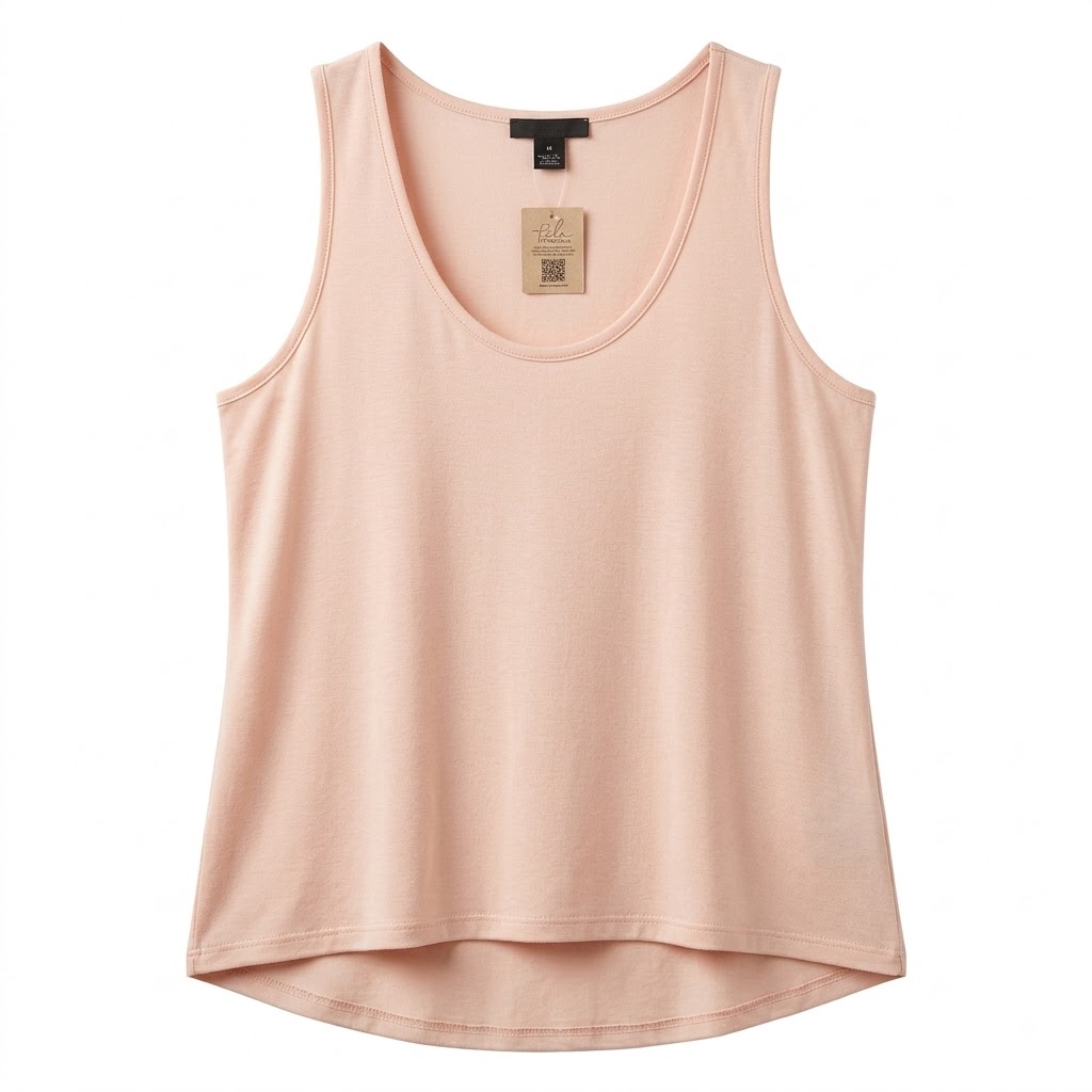 تاپ نخ تنسل زنانه جی‌کرو J.CREW گلبهی سایز XL