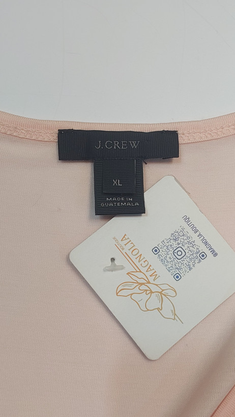 تاپ نخ تنسل زنانه جیکرو J.CREW گلبهی سایز XL