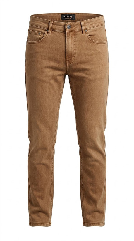 شلوار کتان مردانه اسلیم فیت سوپردری (Superdry) - رنگ قهوهای خاکی / Tan