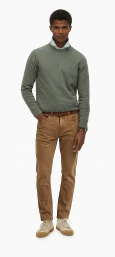شلوار کتان مردانه اسلیم فیت سوپردری (Superdry) - رنگ قهوهای خاکی / Tan
