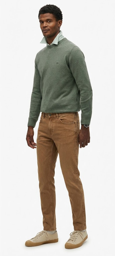 شلوار کتان مردانه اسلیم فیت سوپردری (Superdry) - رنگ قهوهای خاکی / Tan