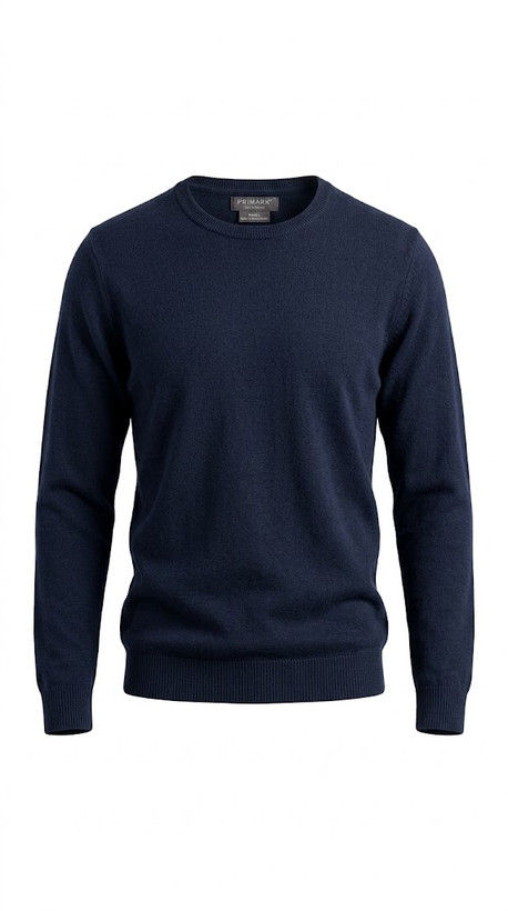 پلیور بافت مردانه یقه گرد پریمارک (Primark) – رنگ سرمهای (Navy)