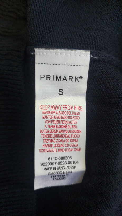 پلیور بافت مردانه یقه گرد پریمارک (Primark) – رنگ سرمهای (Navy)