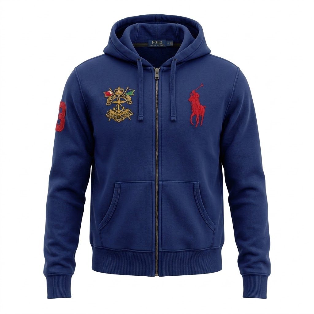 هودی سنگشور زیپ‌دار Polo Ralph Lauren (طرح Big Pony & Crest)