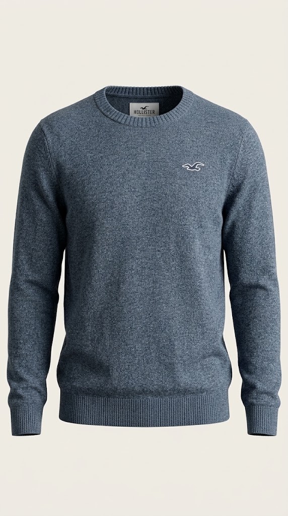پلیور بافت یقه گرد نازک HOLLISTER سایز XS