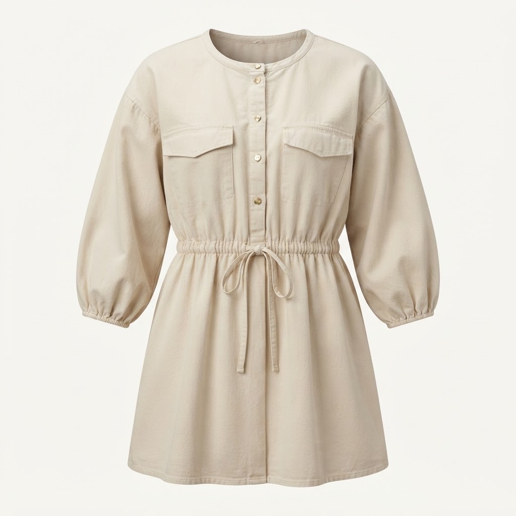 پیراهن کتان عروسکی زنانه پریمارک Primark کرم سایز 40