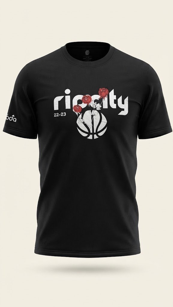 تی‌شرت مشکی مردانه دیستريکت Districtطرح بسکتبال Rip City سایز M