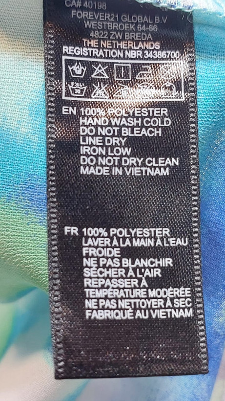 تاپ رومایویی زنانه فوراور Forever 21 طرح آبسیدین سایز L