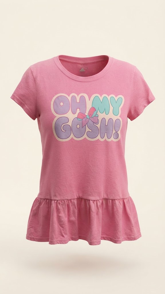 تی‌شرت عروسکی دخترانه نیکلودئون Nickelodeon صورتی سایز AM
