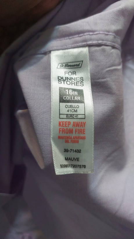 پیراهن مردانه آستینبلند کلاسیک دانس استورز Dunnes Stores رنگ یاسی