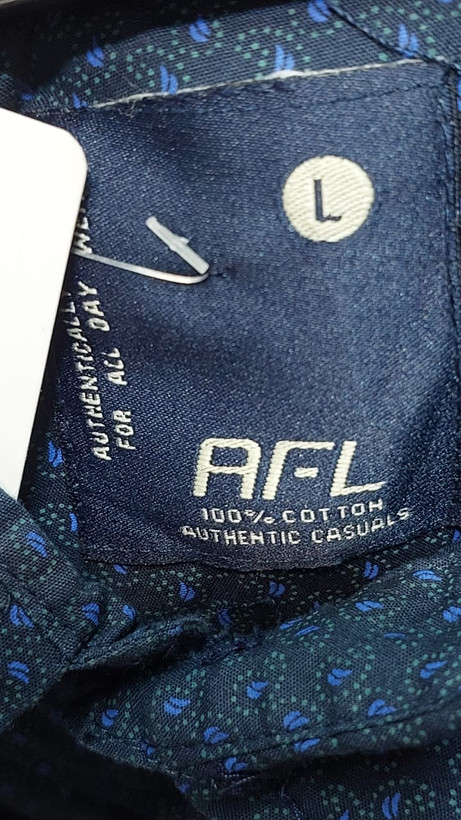 پیراهن مردانه آستینبلند AFL سرمهای طرحدار سایز L