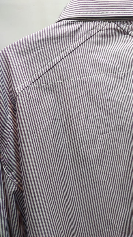 پیراهن مردانه آستین بلند راه راه بنفش SHOREDITCH مدل Slim Fit سایز XXL