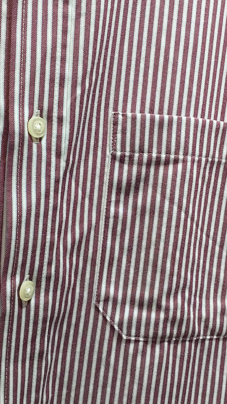 پیراهن مردانه آستین بلند M&S Collection مدل Pure Cotton Non Iron راه راه آلبالویی