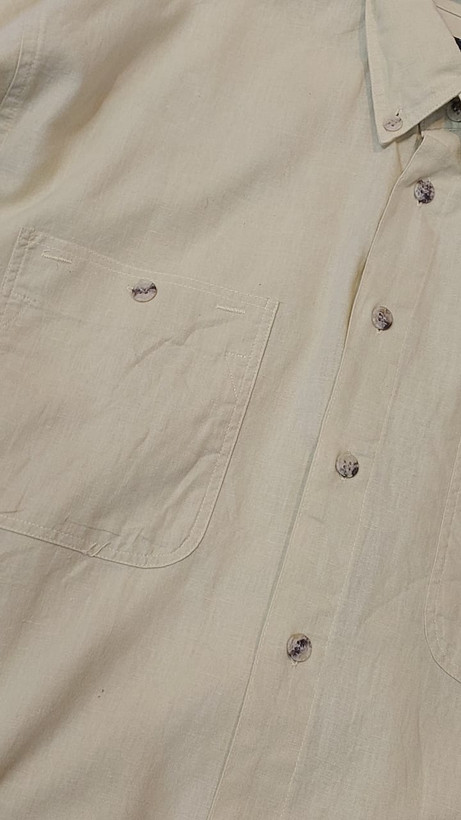 پیراهن مردانه آستین بلند کتان Emilio Sandrini مدل Casualwear لیمویی سایز L