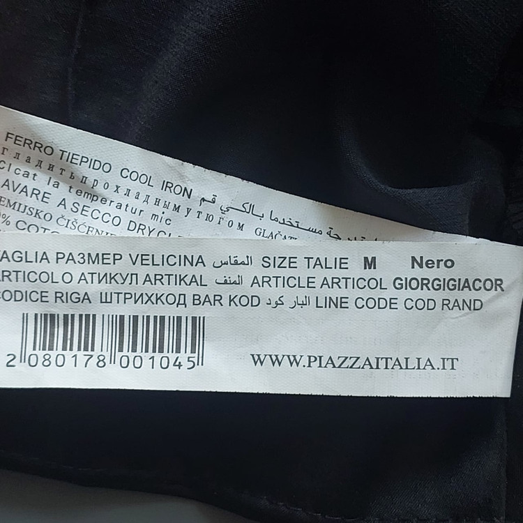 کت کوتاه (بولرو) ساتن براق مشکی پیاتزا ایتالیاPiazza Italia سایز M