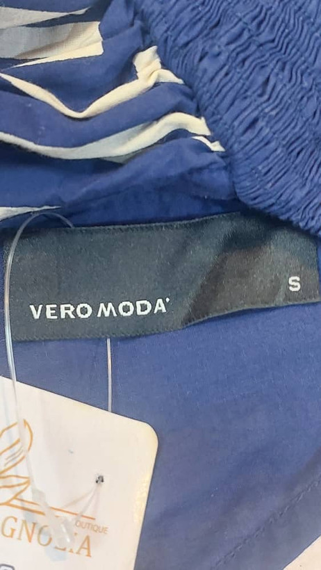 شومیز هالترنک ویسکوز وِرو موداVERO MODA رومانی طرح هندسی سایز S