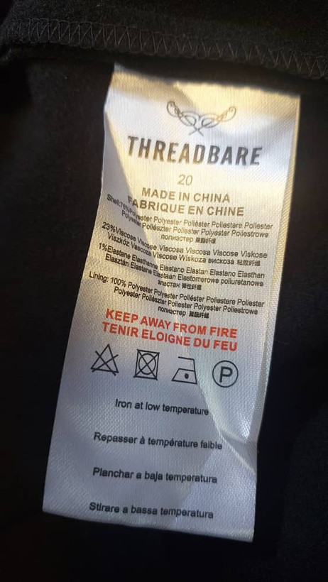پالتوی بلند کلاسیک زنانه برند تریدبیر (Threadbare) مشکی سایز 20